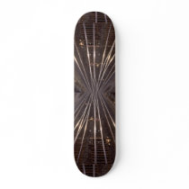 Train tracks skateboard deck
