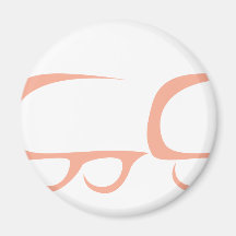 Train Vehicle in Swish Drawing Style Magnet