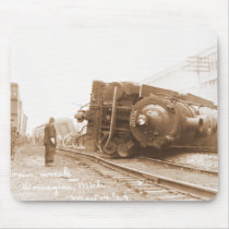 Train Wreck 1929 Mouse Pad