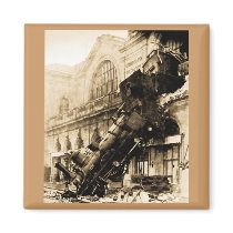 Train Wreck at Montparnasse , 22 October 1895 Refrigerator Magnets