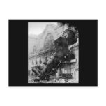 Train Wreck at Montparnasse, railroad disaster Postcard