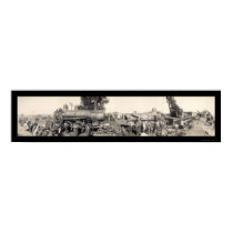 Train Wreck Illinois Photo 1909 posters by lc_panoramicphotos Train Wreck Illinois Photo 1909 posters
