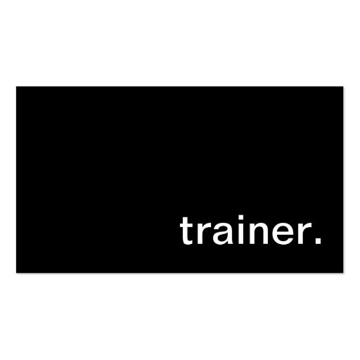 Trainer Business Card (front side)