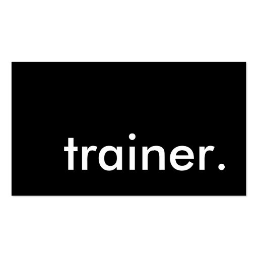 trainer. (color customizable) business card template (front side)