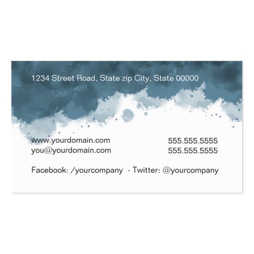 Trainer personnel business card template (back side)