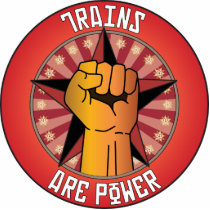 Trains Are Power photo sculptures