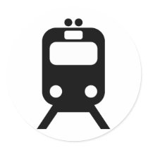 Trains lover products! round sticker