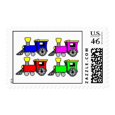 trains stamp by megan2478
