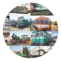 Trains Round Stickers