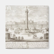 Trajan's Square Rome, from 'Entwurf einer historis Refrigerator Magnet