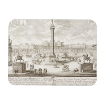 Trajan's Square Rome, from 'Entwurf einer historis Rectangle Magnet