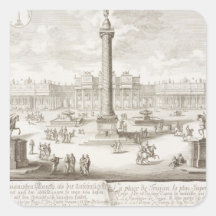 Trajan's Square Rome, from 'Entwurf einer historis Square Sticker