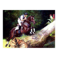 Trakehner Eventing Cross Country Horse Portrait print