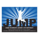 Trampoline Birthday Party Invitation for a Boy