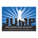 Trampoline Birthday Party Invitation for a Boy