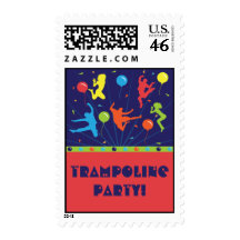 Trampoline Birthday Party Thank You Cards Postage