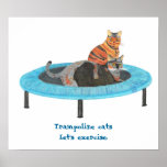 Trampoline Cats, Let's exercise. Posters