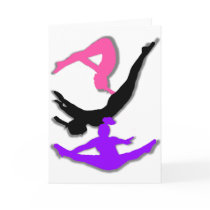 Trampoline gymnast card