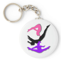 Trampoline gymnast key chains