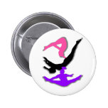 Trampoline gymnast pinback button