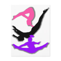 Trampoline gymnast postcard