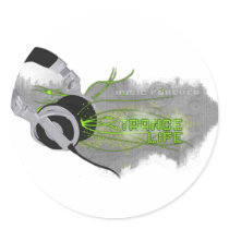 Trance Round Stickers