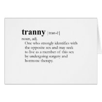 TRANNY (definition) cards