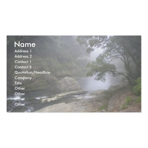 Tranquil Brook/Nature in Mist Business Card Templates