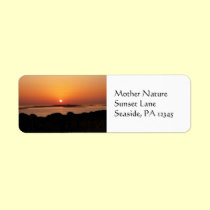 Tranquil Greek Sunset Return Address Labels labels