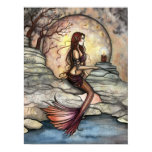 Tranquil Lagoon Mermaid Art Poster