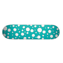 Tranquil Turquoise Bubbles Skateboard