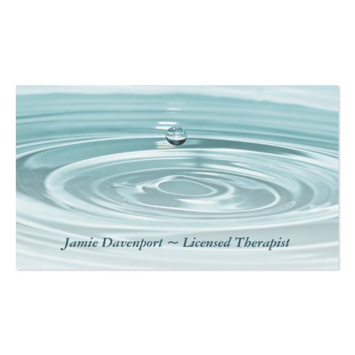 Tranquil Waterdrop Business Card