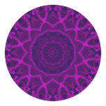 Tranquility Fractal Kaleidoscope Round Sticker