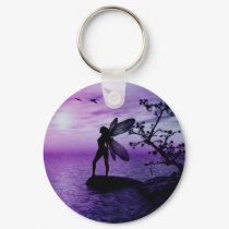Tranquility (Purple) Keychain by artbyjulie Tranquility (Purple) Keychain
