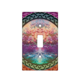 Tranquility Tree of Life in Rainbow Colors Light Switch Plate