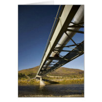 Trans Alaska oil pipeline crossing South fork Koyu Greeting Card