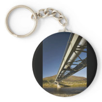 Trans Alaska oil pipeline crossing South fork Koyu Keychains