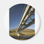 Trans Alaska oil pipeline crossing South fork Koyu Refrigerator Magnets