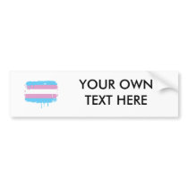 TRANS FLAG DRIPPING BUMPER STICKER