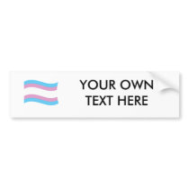 TRANS FLAG WAVING BUMPER STICKER