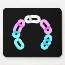 Trans Morse Code Arc Mousepad