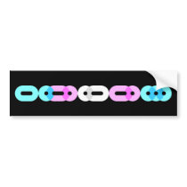 Trans Morse Code Bar Dark Bumper Sticker bumper stickers