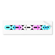 Trans Morse Code Bar Light Bumper Sticker bumper stickers