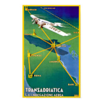 Transadriatica Navigazione Aerea Poster