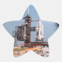 Transbordador espacial Columbia del STS -1 Pegatinas Forma De Estrellaes