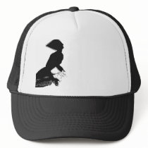 Transcendor Lid Black and white Trucker Hats