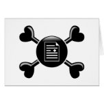 Transcripción médica de la bandera pirata tarjetas