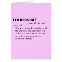 TRANSEXUAL (definition) cards