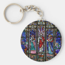Transfiguration of Jesus Christ Stained Glass Art Keychains
