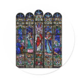 Transfiguration of Jesus Christ Stained Glass Art Round Sticker